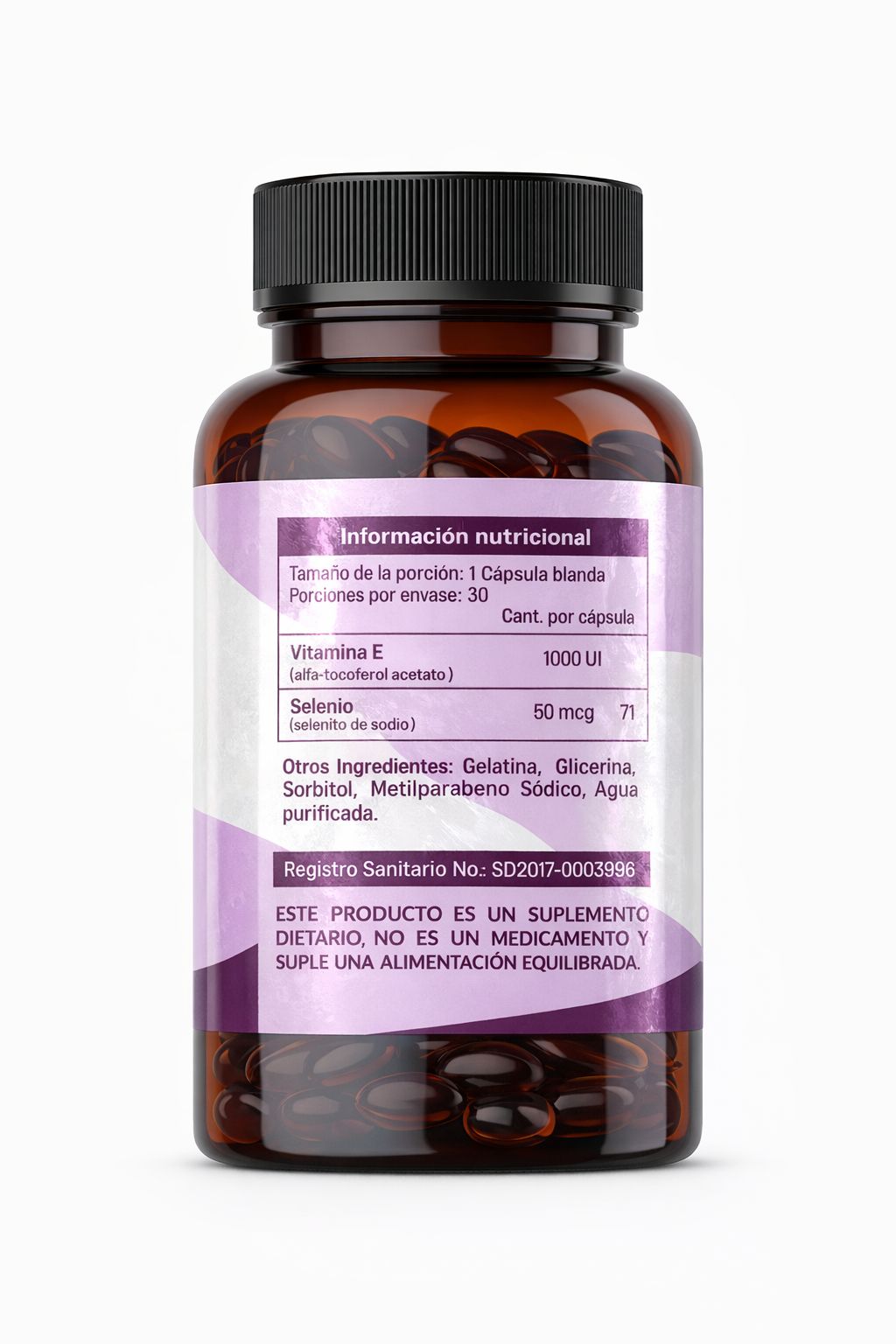 Vitamina E 1000 UI + Selenio | Antioxidante Premium